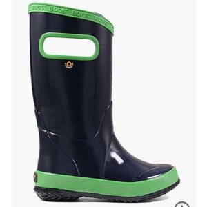 BOGS Dark Blue and Lime Boots